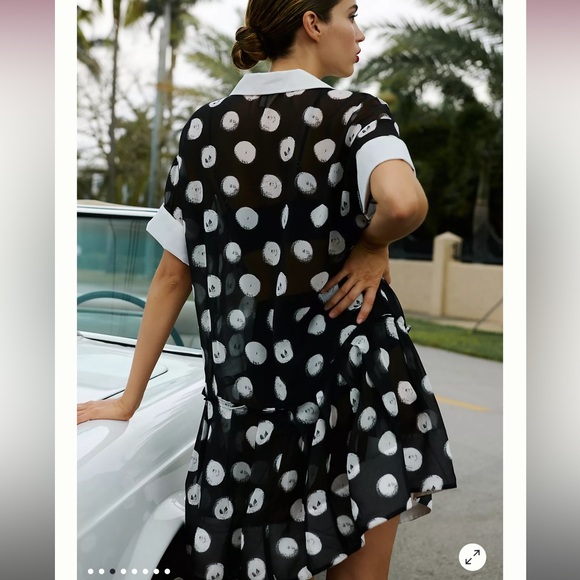 Like New Plenty By Tracy Reese Polka Dot Dress. Slip included. Size S - Picture 2 of 8